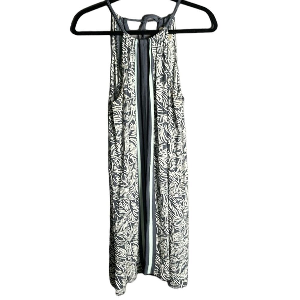 LOFT Blue Printed Halter Shift Dress Size Medium